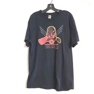 PURGE TROOPER BLACK GRAPHIC T-SHIRT LG AA-17